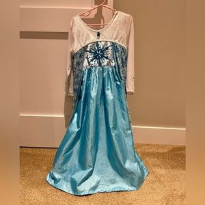EUC Little Adventures Elsa dress, ages 5-7